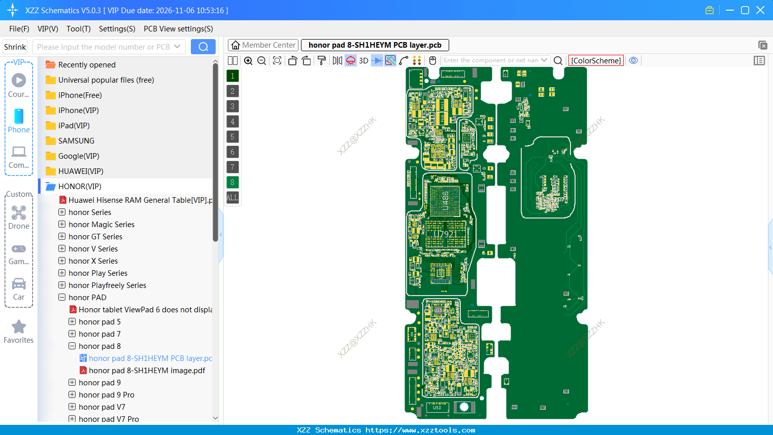 Honor Pad 8-SH1HEYM PCB Layer